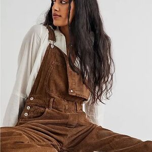Free People “We the Free” Brown Corduroy Women's Overalls